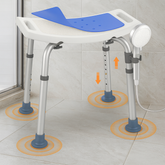 Luckfaith Shower Chair with Adjustable Height – Non-Slip Bathroom Shower Stool and Lightweight Shower Seat for Disabled, Seniors & Pregnant with Limited Mobility