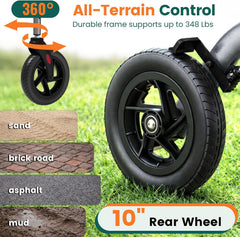 Luckfaith LR03 2 in 1 Walker Wheelchair, Folding Rolling Walker Wheelchair Combo,Charcoal Grey