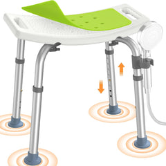 Luckfaith Shower Chair with Adjustable Height – Non-Slip Bathroom Shower Stool and Lightweight Shower Seat for Disabled