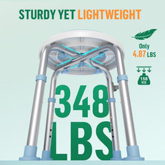 Luckfaith 360° Swivel Shower Chair with Adjustable Height – Non-Slip Bathroom Shower Stool and Lightweight Shower Seat for Disabled, Seniors & Pregnant with Limited Mobility UK