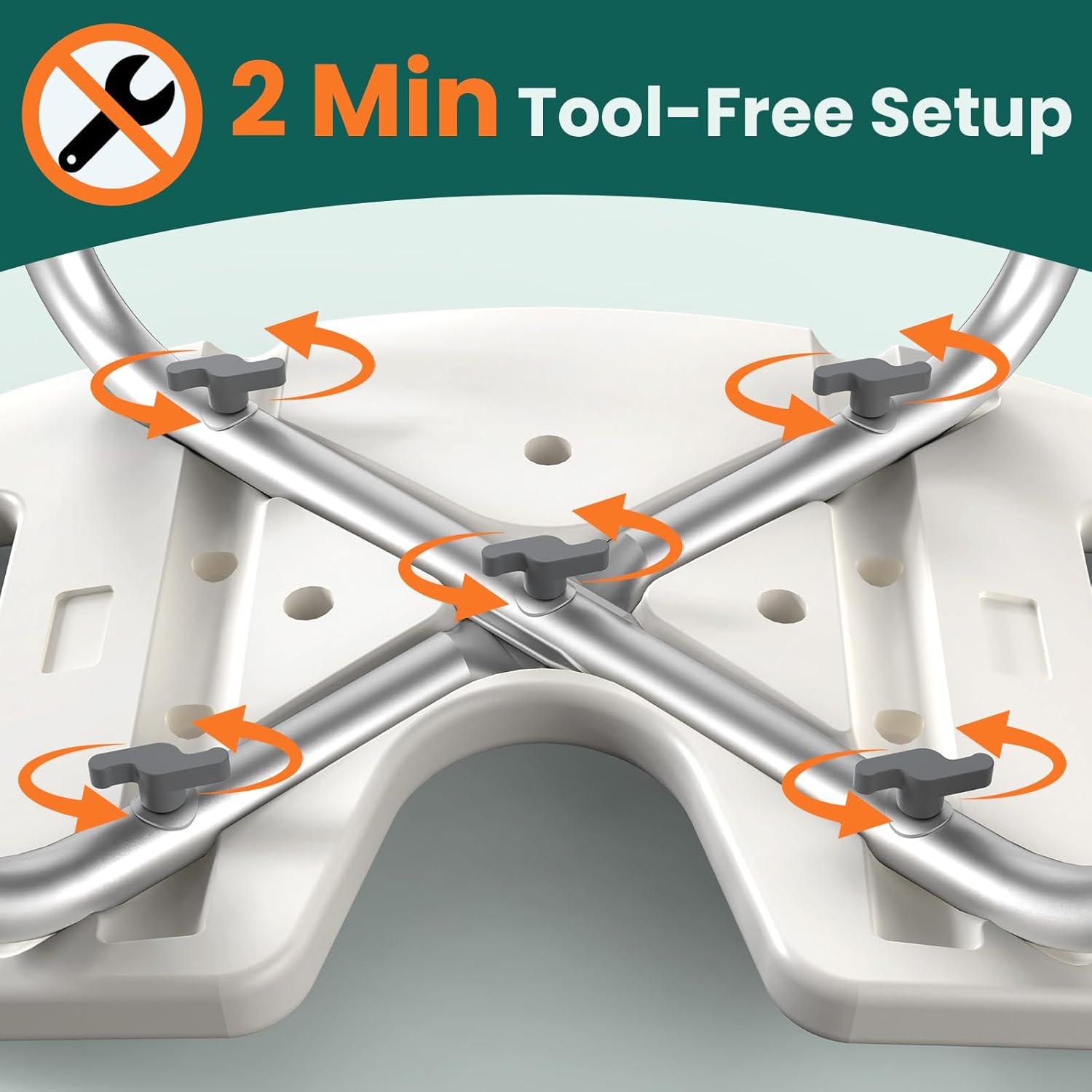 Luckfaith LC08 U-Shaped Shower Chair – Height-Adjustable Stool for Shower or Bathtub, Non-Slip Bench Seat for Elderly and Disabled Users